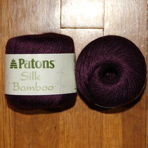 2 Skeins Patons Silk Bamboo Yarn Orchid